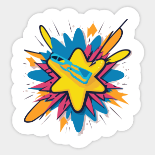 pop art explosion Sticker